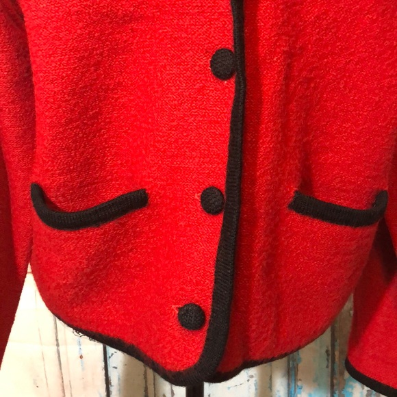 Herman Geist Vintage Wool Blazer Red - Picture 3 of 6